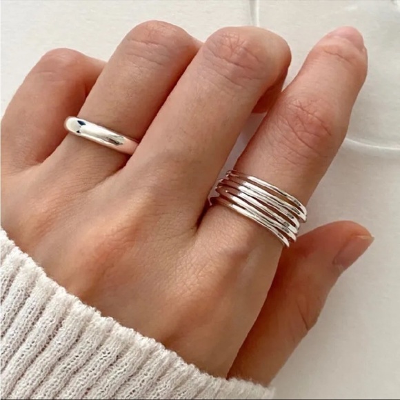 Unique Gold or 925 Sterling Silver Wrap Resizable Ring - Picture 2 of 7